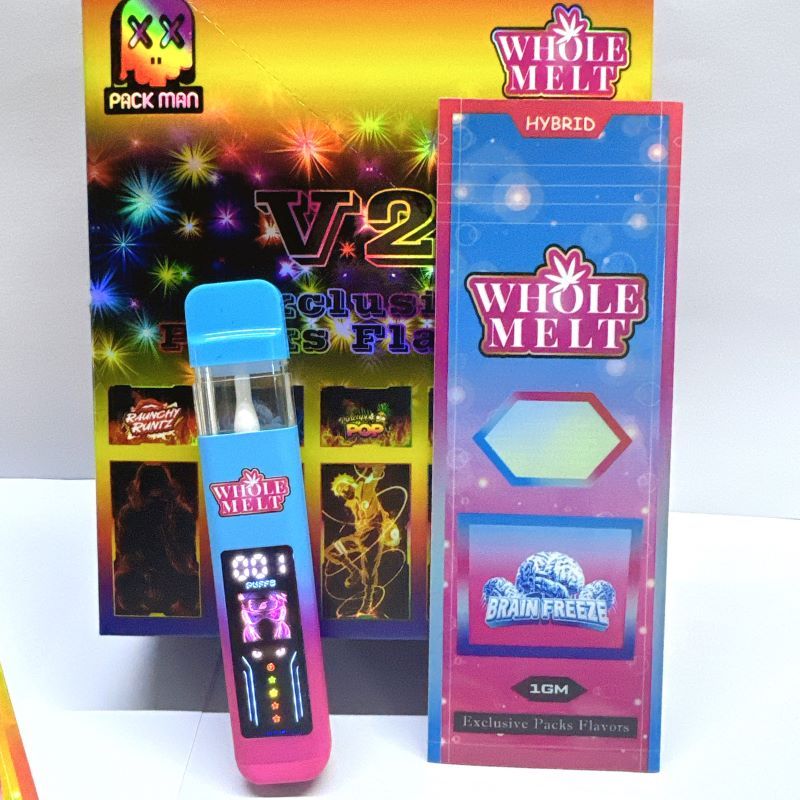 Whole Melt x Pack Man V2 Empty Disposable Vape 1ml with Screen Packaging Kit